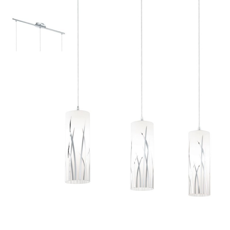 Lot de 3 suspensions Rivato 60W E27 -