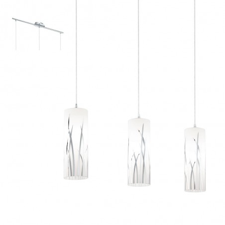 Lot de 3 suspensions Rivato 60W E27 -