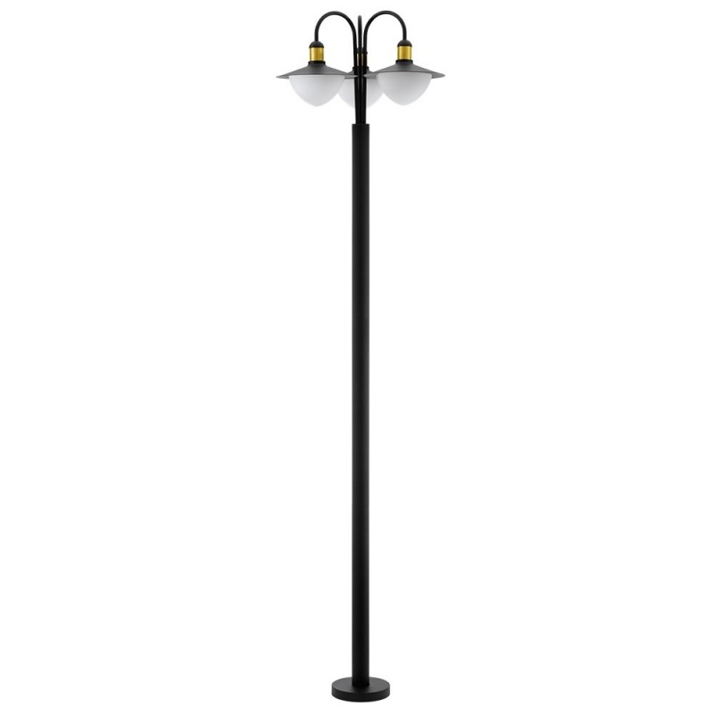Lampadaire Sirmione noir-doré 60 W