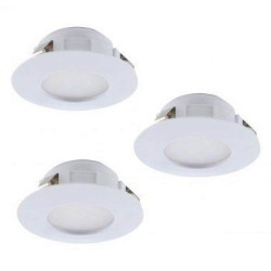 Lot de 3 spots ronds blanc Pineda