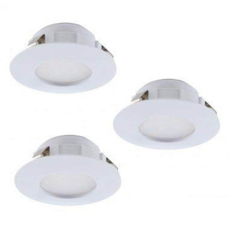 Lot de 3 spots ronds blanc Pineda