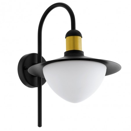 Applique murale Sirmione noir doré E27 60W H375