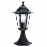 Potelet lumineux noir Lanterne 4 E27 IP44 385 mm IP44