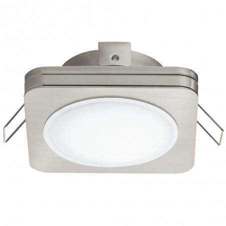 Pineda 1 spot carré 82mm IP44 nickel-*
