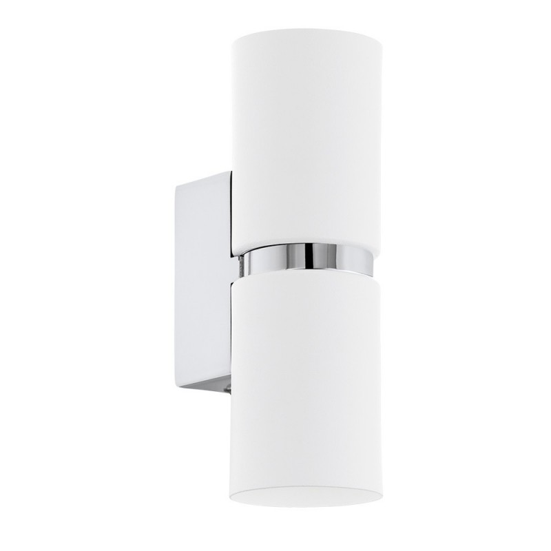 Applique murale Passa blanc inox lampe GU10