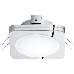 Pineda 1 spot carré 82mm IP44 chrome-*