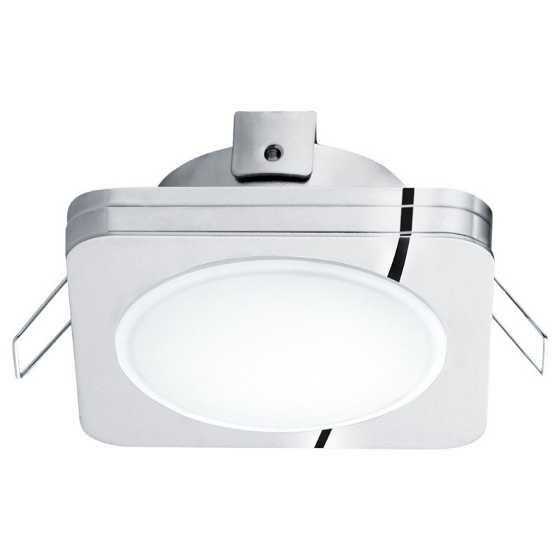 Pineda 1 spot carré 82mm IP44 chrome-*