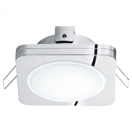 Pineda 1 spot carré 82mm IP44 chrome-*
