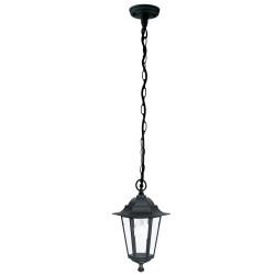 Suspension noir lanterne 4 E27 900 mm IP44