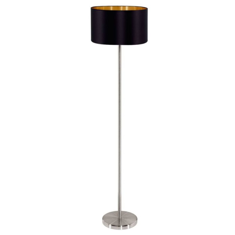 Lampadaire Maserlo noir or E27 60W-