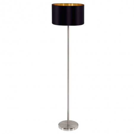 Lampadaire Maserlo noir or E27 60W-