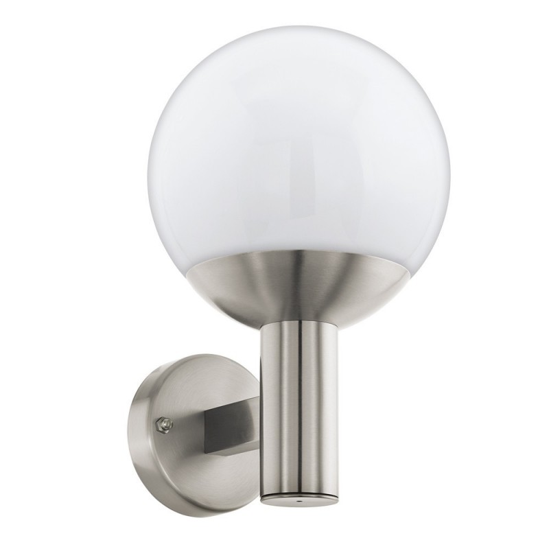 Applique en acier inox Nisia-c1x E27 9W incl h315 IP44- *