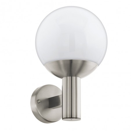 Applique en acier inox Nisia-c1x E27 9W incl h315 IP44- *