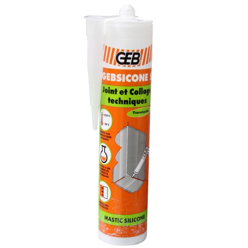 Mastic silicone Gebsicone S translucide -  - meilleure qualité
