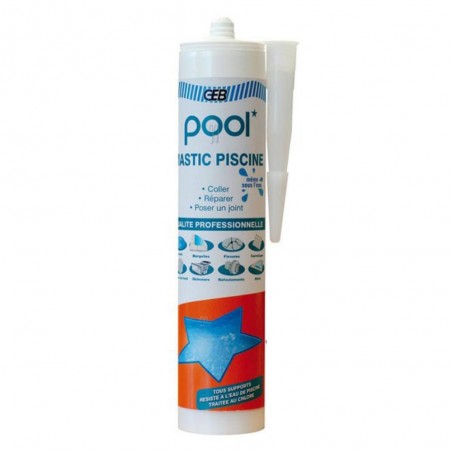 Silicone spécial piscine blanc 290ml -  - meilleure qualité