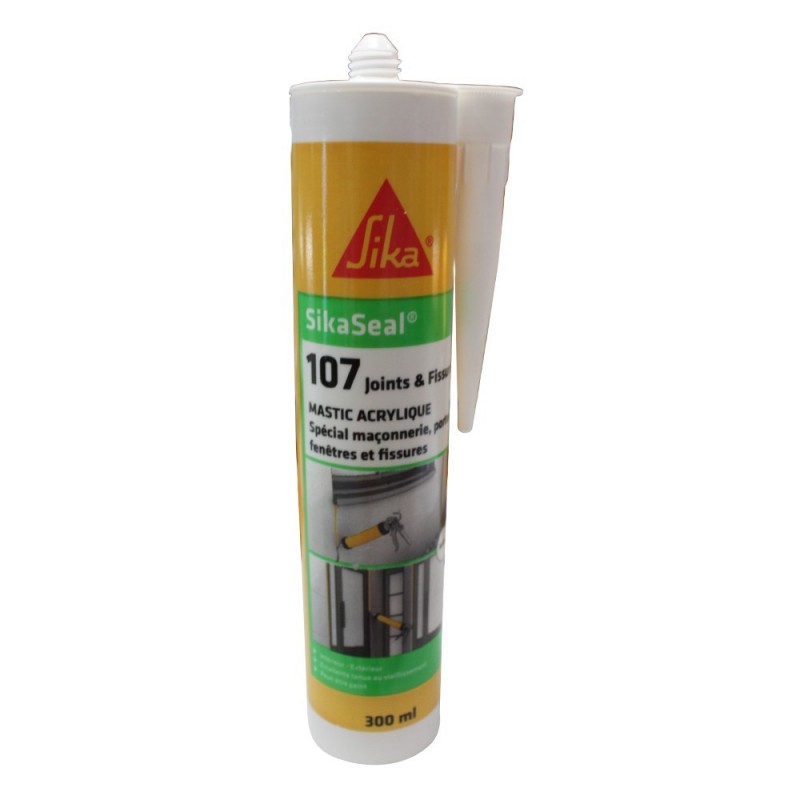 Mastic acrylic Sikaseal-107 joints et fissures blanc 300ml -  - meilleure qualité
