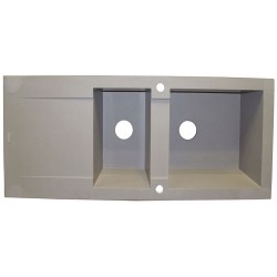 Evier à encastrer 2 cuve Dukkahtaupe *