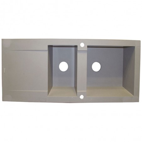 Evier à encastrer 2 cuve Dukkahtaupe *