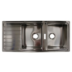 Evier à encastrer 2 bacs Fusion 105 1160x500x200 poli