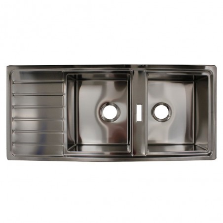 Evier à encastrer 2 bacs Fusion 105 1160x500x200 poli