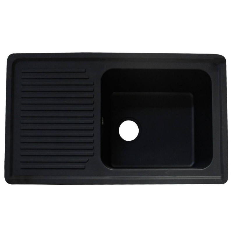 Evierà encastrer noir Alpha 1 bac