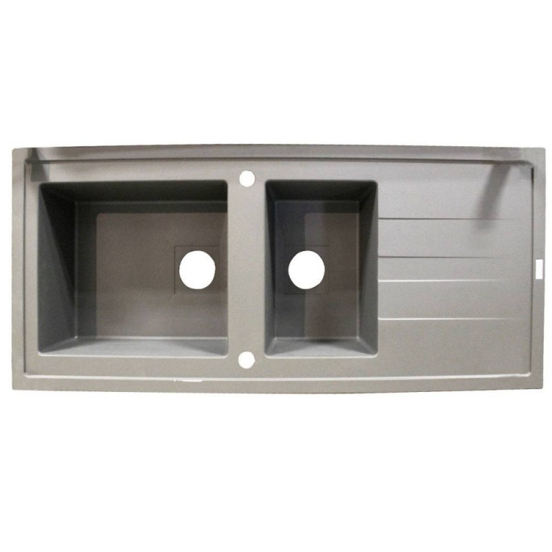 Evier à encastrer Tango 2 bacsgris beton