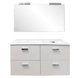 Meuble pack victoria suspendu 1200 blanc(mble+vasque+miroir