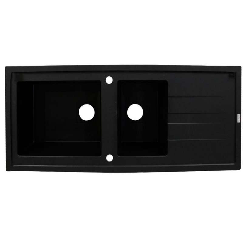 Evier à encastrer 2 bacs noir Tango -  - meilleure qualité