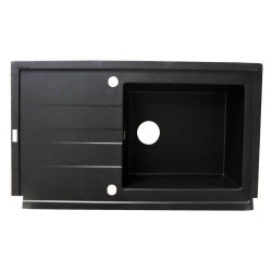 Evier à encastrer 1 bac noir graphite Tango