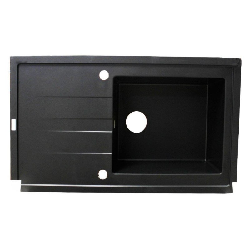 Evier à encastrer 1 bac noir graphite Tango
