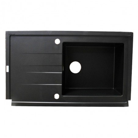 Evier à encastrer 1 bac noir graphite Tango