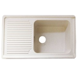 Evier à encastrer 1 bac sable moucheté Alpha -  - meilleure qualité