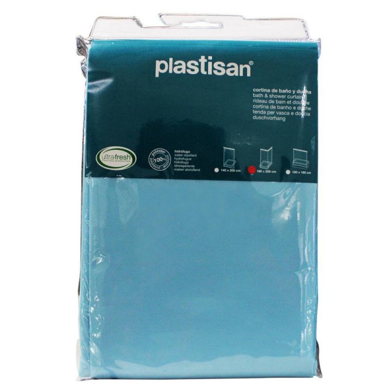 Rideau de douche 180x200cm lisa bleu ciel