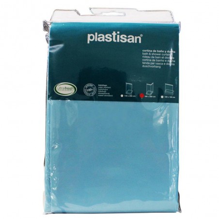 Rideau de douche 180x200cm lisa bleu ciel