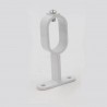 Support tube penderie blanc 30x15