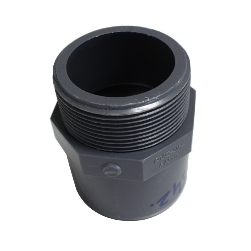 Manchon fileté mâle pvc 63-75-2