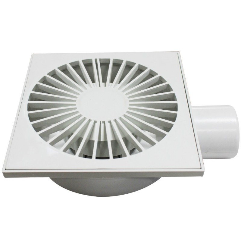 Siphon de sol orientable 150x150mm en ABS