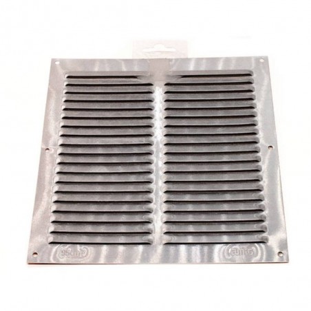Grille 3-200x200x0.6 alu argent s-c