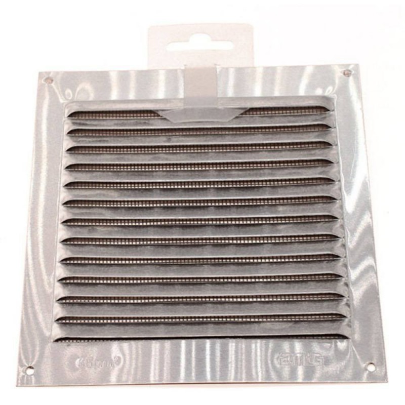Grille 3-150x150x0.6 alu argent s-c