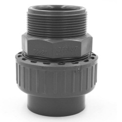 Raccord union PVC fileté 3 pièces mixte 50mmx2