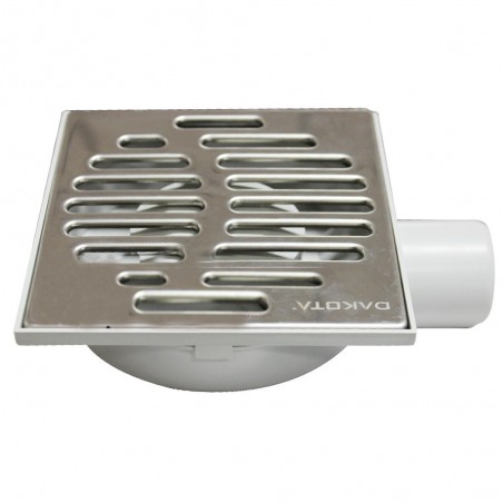 Siphon orientable ABS 150x150 grille inox