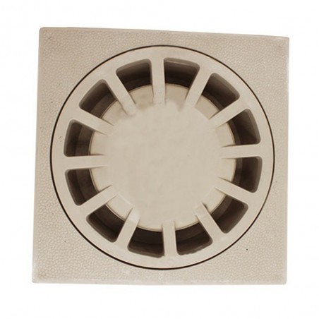 Siphon de sol-cour beige 200x200mm