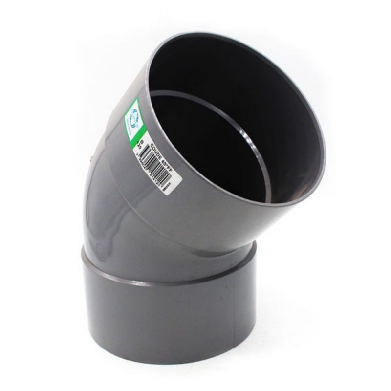 Coude pvc 45° femelle-femelle 125