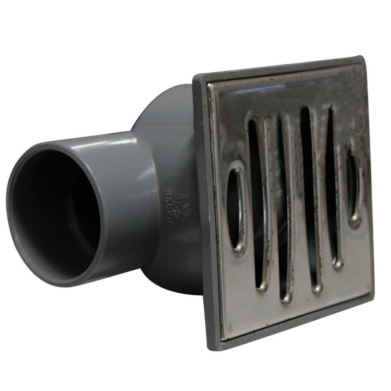 Siphon de sol 100x100 mm horizontal