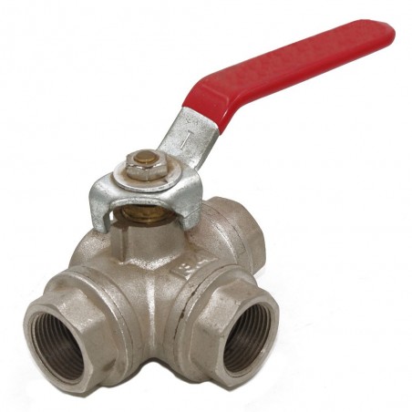 Vanne boisseau sphér 3 voies en T TBL