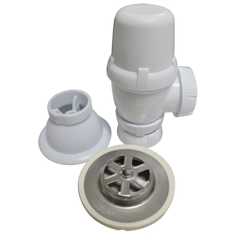 Siphon et bonde à bouchon