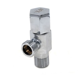 Robinet equerre 15x15 chrome 1-4 tour