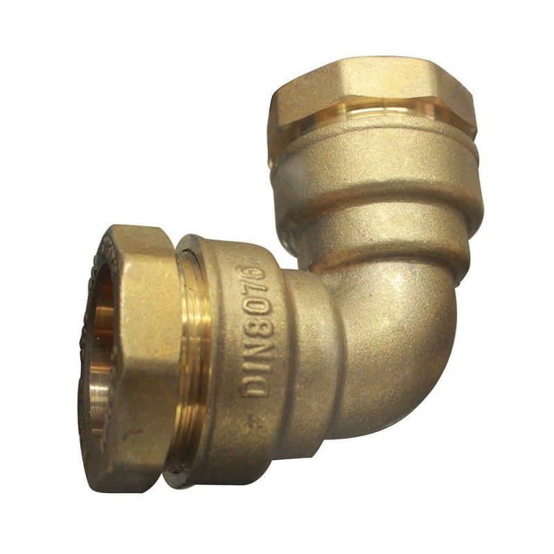 Coude à compression laiton 63mm*