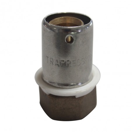 Raccord à sertir droit fixe femelle 16mm 1-2 en laiton pour tube PER