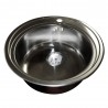 Evier 1 bac D51x17 1-2 Pio redondopoli bonde panier bouteille